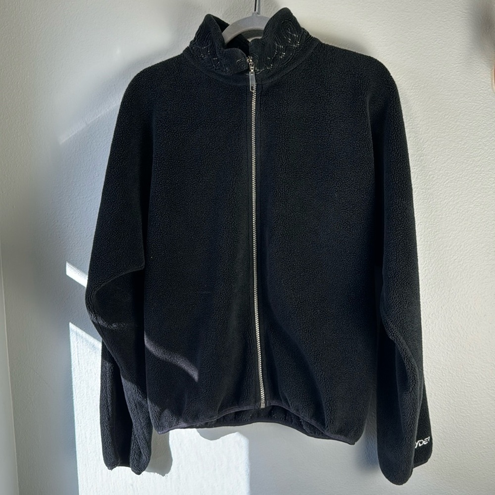 Spyder mock neck zip front fleece with cinched in waist